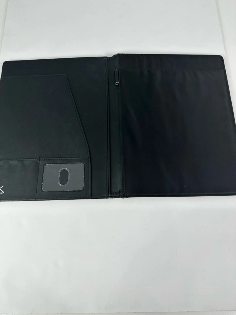 Buxton Black Quilted 8.5 x 11 Padfolio Pen Holder, Card Slot, Legal Pad Holder